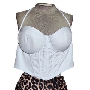 White Halter Neck Corset Size 12 New with Tag